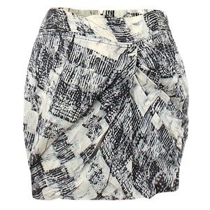 Edun 100% Silk Ruched Skirt